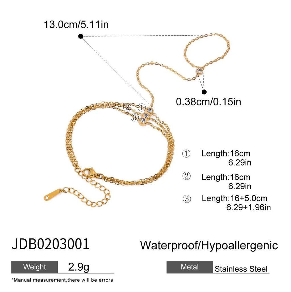 Sleek Harmony 5-Piece Stainless Steel Jewelry Set – Bangle, Bracelets & Rings