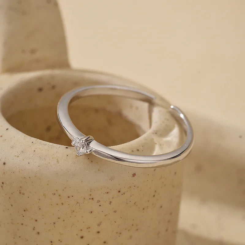 925 Sterling Silver Geometric open Rings