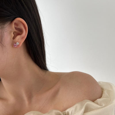 Amour Duo Heart Studs