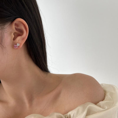 Amour Duo Heart Studs