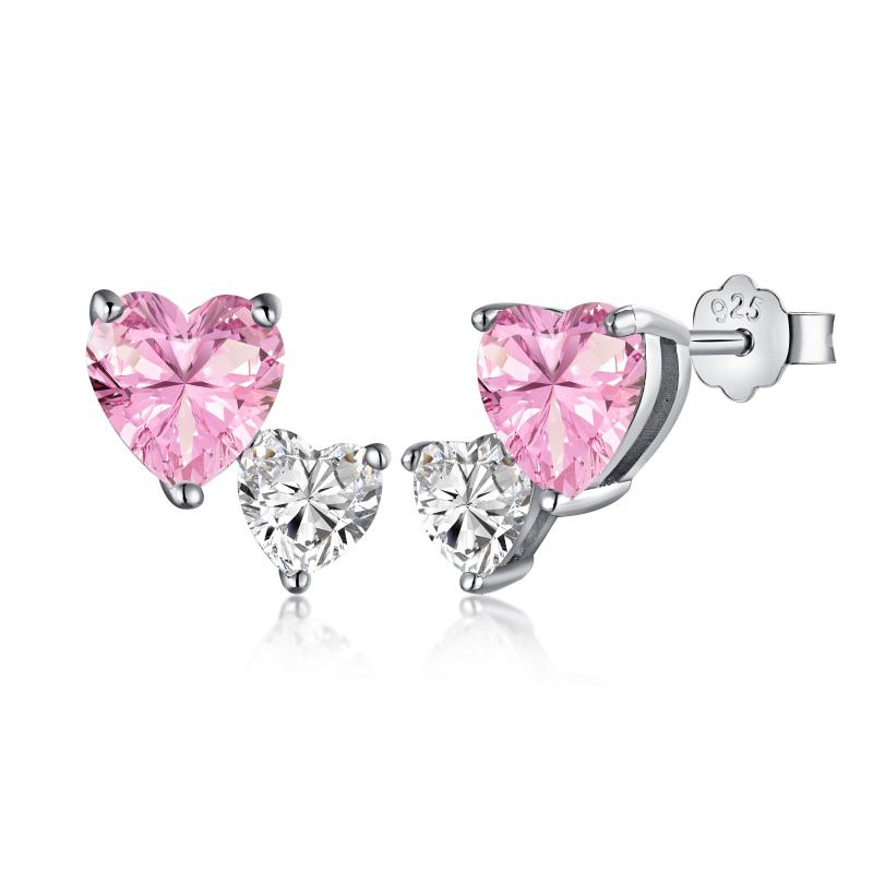 Amour Duo Heart Studs